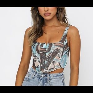 Bustier - Blue Swirl